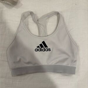 Adidas Women's White/Grey Sports Bra Top